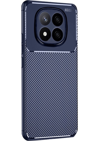Xiaomi Redmi Note 15 Pro Plus 5g Uyumlu Kılıf Karbon Tasarım Kamera Korumalı Silikon Telefon Kılıfı Lacivert