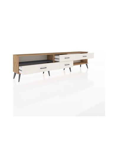 Arges Tv Ünitesi Tek Raflı 4 Çekmeceli 220x30x51 Çam-antrasit/aytaşı Antrasıt/aytası - Atlas Çam Arges Tv Ünitesi Tek Raflı 4 Çekmeceli 220x30x51 Çam-antrasit/aytaşı Antrasıt/aytası - Atlas Çam