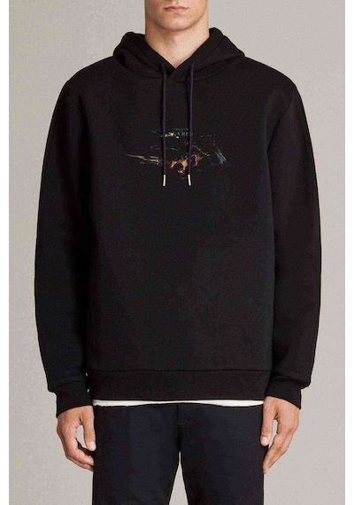 Skyrim Baskılı Siyah Erkek Örme Kapşonlu Sweatshirt (530986900)