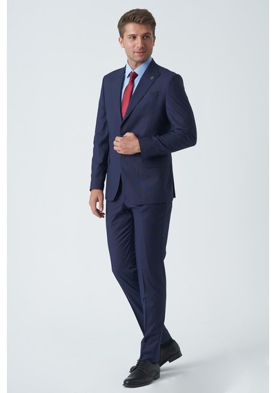 White Stone Kingston Upon Hull T2470 Slim Fit 6 Drop Likralı Takım Elbise Desenli-desenli Çok Renkli