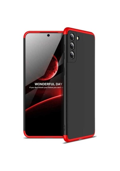 Galaxy S21 Plus Kılıf Zore Ays Kapak Siyah-Kırmızı