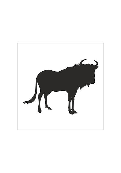 Bufalo Folyo Sticker 20cm Uzunluk Siyah