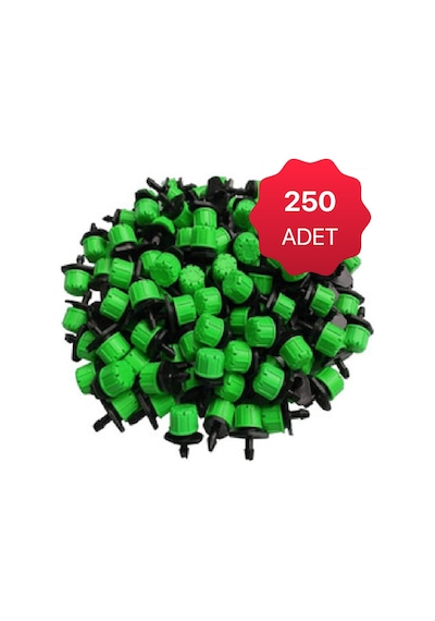 Damlama Sulama Debi Ayarlı Büyük Meme Yeşil Damlatıcı (250 Adet)