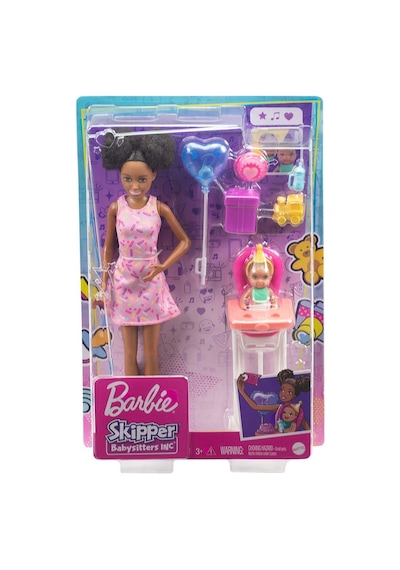 Fhy97 Barbie Bebek Bakıcısı Bebeği Ve Aksesuarları Oyun    Seti