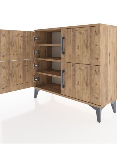 Arges Şifonyer 3 Raflı 4 Kapaklı 88x30x80 Çam-çam Çam