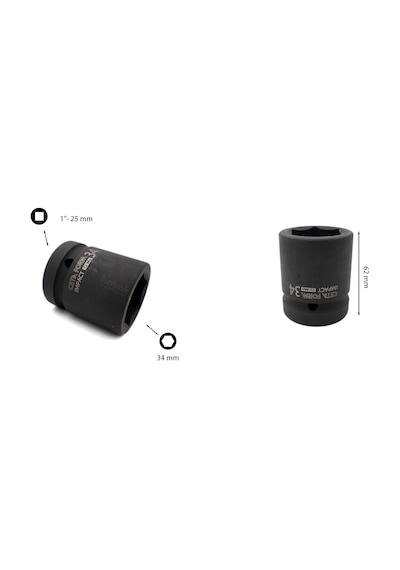 Ceta Form 34 mm 1” 6 Köşe Havalı Lokma Anahtar C82-H34