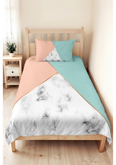 Pastel Geometrik Genç Kız Odası Tek Kişilik Pike Takımı - Mermer Pudra Mint 160x220 Cm Yatak Örtüsü Kabuğu Bahçe Işıltısı Pastel Geometrik Genç Kız Odası Tek Kişilik Pike Takımı - Mermer Pudra Mint 160x220 Cm Yatak Örtüsü Kabuğu Bahçe Işıltısı