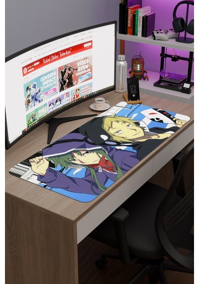 Kagerou Project Kaymaz Dikişli Kauçuk Oyuncu Mousepad V1 - 90x40 Xxl Gaming Mouse Pad Fare Altlığı