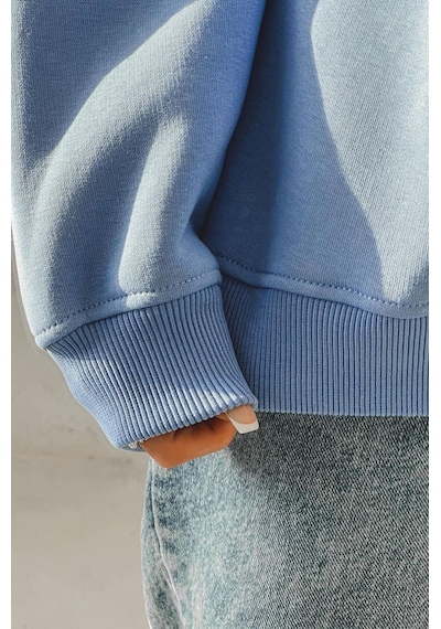 Mavi Bisiklet Yaka Basic Sweatshirt Mg1559 Mavi