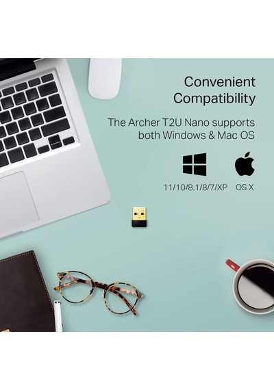 Tp-link Archer T2u Nano, Ac600 Nano Wireless Usb Adaptör
