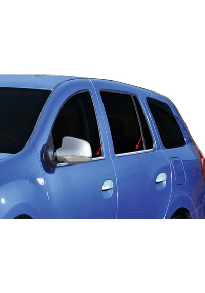 Dacia Logan Mcv 2013 Sonrası Krom Cam Çıtası 4 Kapı P.çelik