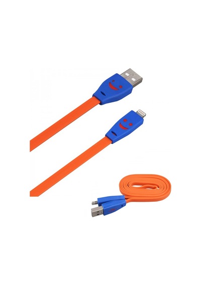 Apple Uyumlu iPhone 5 5S 6 6S 7 8 Plus X Xr Xs 11 Smiley Usb Şarj Data Kablo
