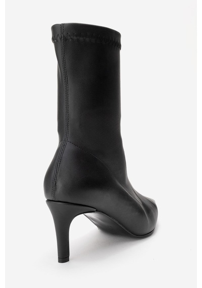 Luvishoes Rossano Siyah Streç Kadın İnce Topuklu Bot Siyah