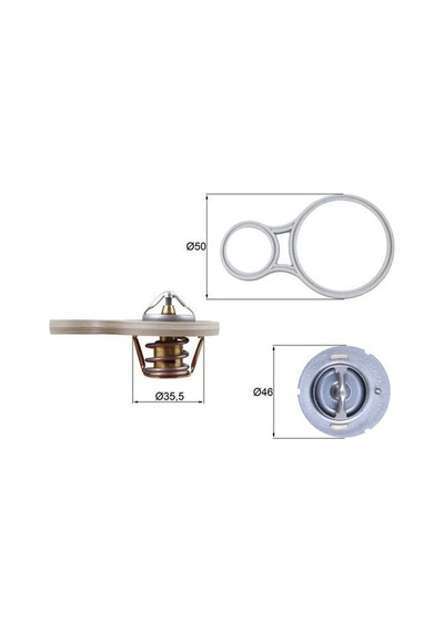 Mahle Termostat 91 C Mini W10 R50 R52 R53 Mahle Tx25591 11537596787