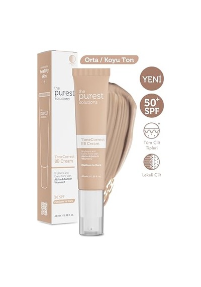 The Purest Solutions Bb Cream Tone Correct 40 Ml Medium To Dark 00