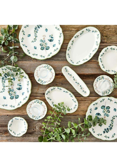 Bella Maison Ocaliptus Stoneware 26 Parça 6 Kişilik Kahvaltı Takımı Yeşil