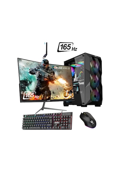 Izoly ST998639 i5-12400F 8 GB 512 GB M.2 NVMe RX550 4 GB 24" Free Dos Masaüstü Oyuncu Bilgisayarı