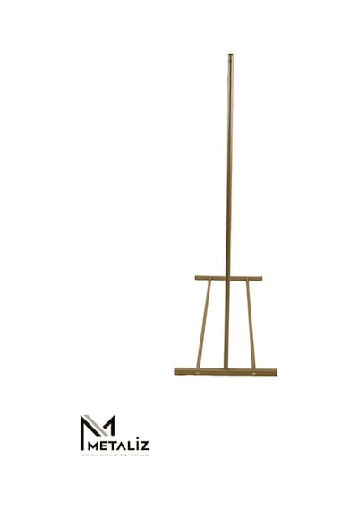 Gold Metal Konfeksiyon Askısı - Minimalist Elbise Askılığı - Butik Tipi Askı Altın