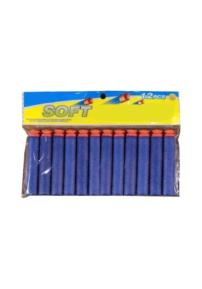 12'li Yumuşak 7cm Vantuzlu Köpük Dart Seti - Dart Tabancalarıyla Uyumlu Oyuncak Dart