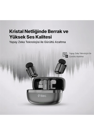 Gomic Mini Tak&çalıştır,gürültü Engelleme,profesyonel 2'li Evrensel Kablosuz Yaka Mikrofon Kit