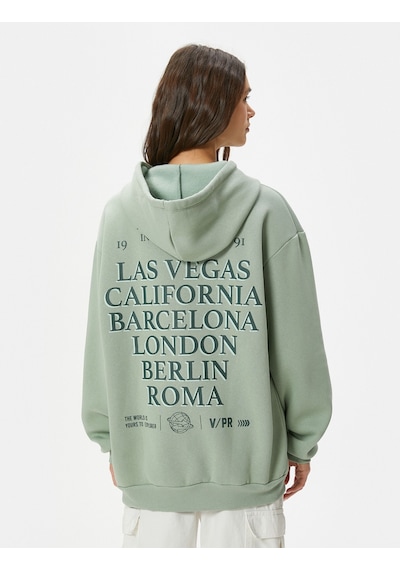 Koton Kapşonlu Sweatshirt Arkası Baskılı Rahat Kalıp Uzun Kollu Haki 4sal10460ık Haki Koton Kapşonlu Sweatshirt Arkası Baskılı Rahat Kalıp Uzun Kollu Haki 4sal10460ık Haki