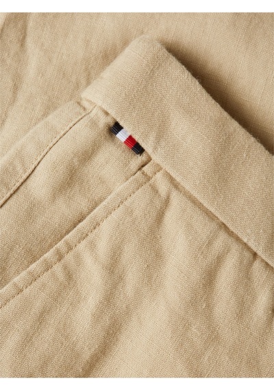 Tommy Hilfiger Denton Sorona Lınen Erkek Bej Pantolon - Mw0mw42337