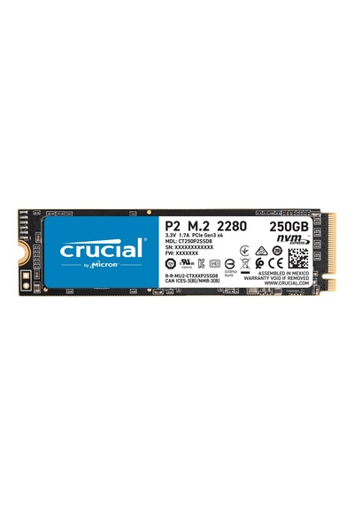 Crucial P2 250 GB CT250P2SSD8 2100-1150 MB/s NVMe PCIe M.2 SSD