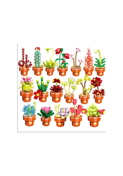 Building Block Flower 192 Parça Kaktüs