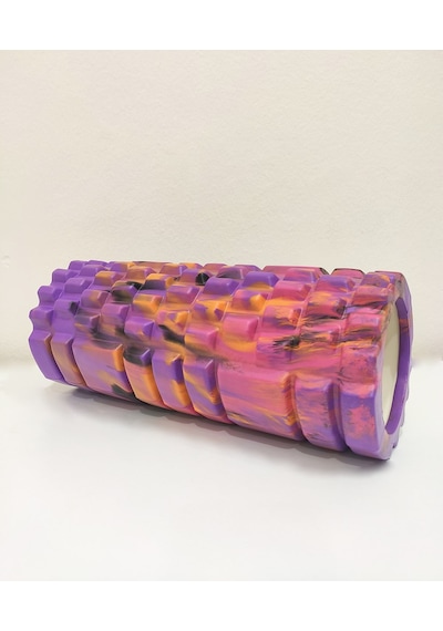 Gymo Pro Series Foam Roller Pilates Masaj Rulosu Kamuflaj Pembe