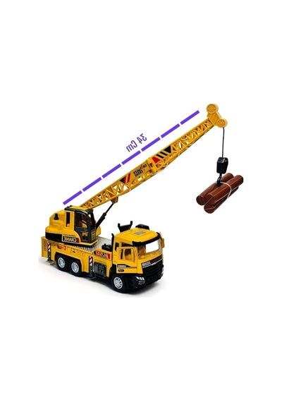 Sesli Ve Işıklı Metal İnşaat Araçları, 1:28 Ölçekli Set