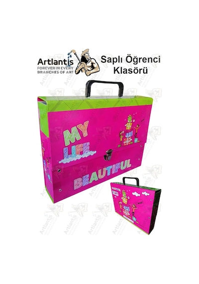 Saplı Klasör 1 Adet Kolplu Klasör Öğrenci Klasörü 32x24x7 Cm Saplı Çanta Saplı Dosya Okul Sınıf Lila