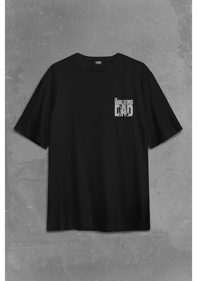 The Walking Dad Dead Yürüyen Baba Sırt Ön Baskılı Oversize Tişört Unisex T-shirt 001