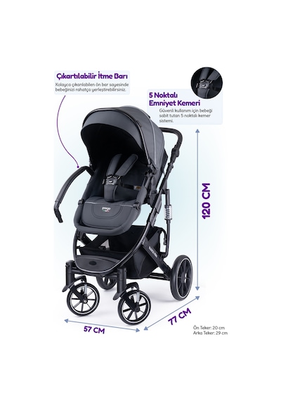Prego Range Pro Travel Sistem Portbebeli Bebek Arabası