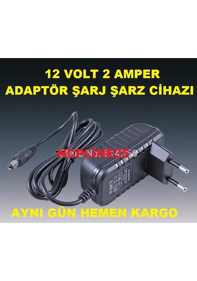 12V 2A 12 Volt 2 Amper Adaptör Şerit Led Let Şarj Cihazı