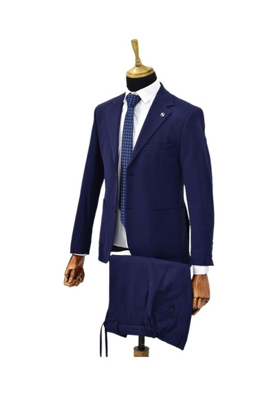 Erkek Spor Silim Fitt Jogger Pantolonlu Takım Elbise Bgl-st04302 Lacivert