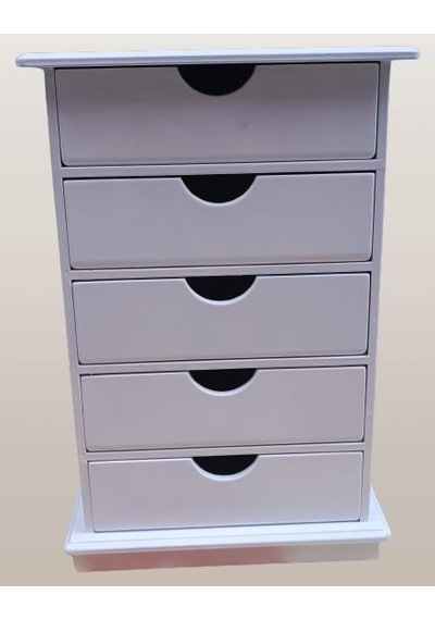 Hobi Adn Dekoratif Takı Şifonyer Ahşap Mdf Parlak Beyaz Cnc Kesim Model El Yapım