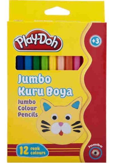 Play Doh Jumbo Kuru Boya 12 Renk