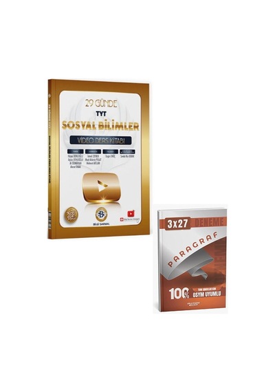 2027 Bilgisarmal 2027 Tyt Sosyal Bilimler 29 Günde Video Ders Kitabı+anla Kazan Paragraf Deneme