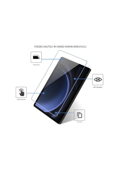 Vorcom Quartzpro 10.1" Tam Koruma 9h Nano Ekran Koruma