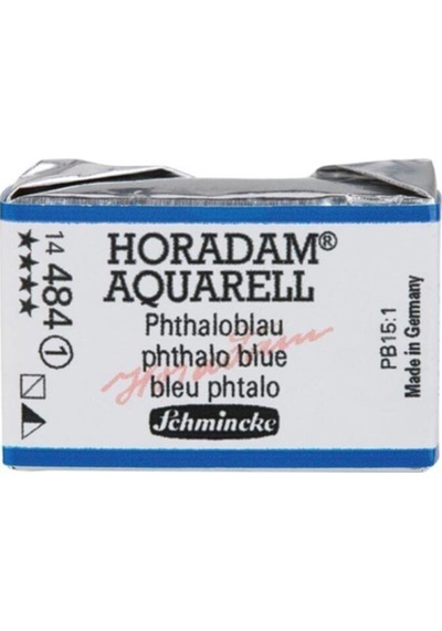 Schmincke : Horadam Aquarell Artist Sulu Boya : Tam Tablet : Seri 1 484 Phthalo Blue