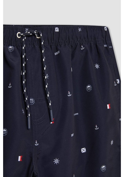 DeFacto Regular Fit Desenli File Astarlı Kısa Boy Deniz Şortu M8328AZ24HSNV100