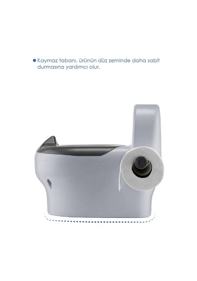 Babyjem Bebeğimin İlk Tuvaleti Sifon Sesli Lazımlık Oturak Soft Gri Çok Renkli