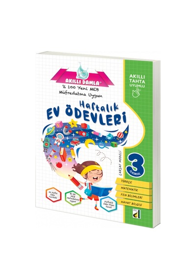 Akıllı Damla 3. Sınıf Haftalık Ev Ödevleri