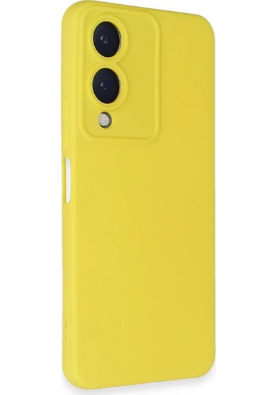 Newface - 249 - Vivo Y17s Kılıf Nano İçi Kadife Silikon - Edntrend - - Sarı