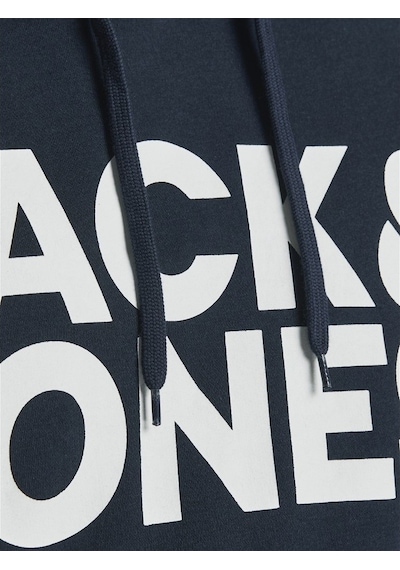 Jack & Jones Jack&Jones Kapüşonlu Büyük Beden Lacivert Erkek Sweatshirt 12163777 Lacivert
