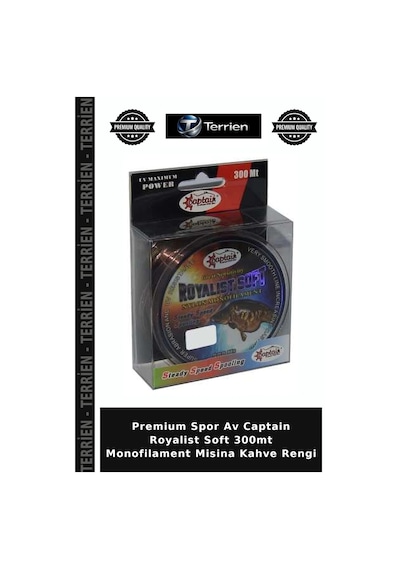 Premium Spor Av Captain Royalist Soft 300mt Monofilament Misina Kahve Rengi 0.35 mm