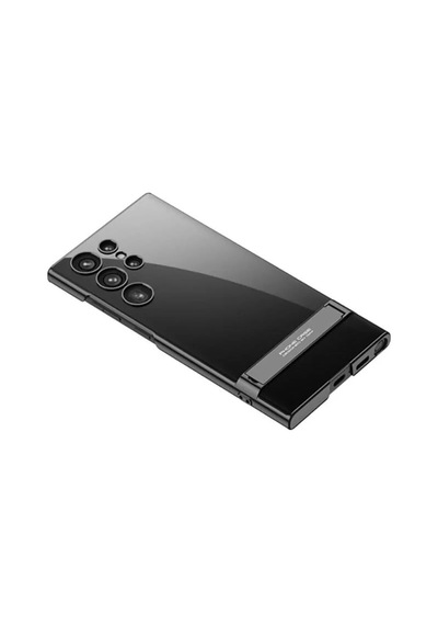 Galaxy Uyumlu S24 Ultra Kılıf Zore Kamera Korumalı Şeffaf Dikey Standlı Ays Kapak 1