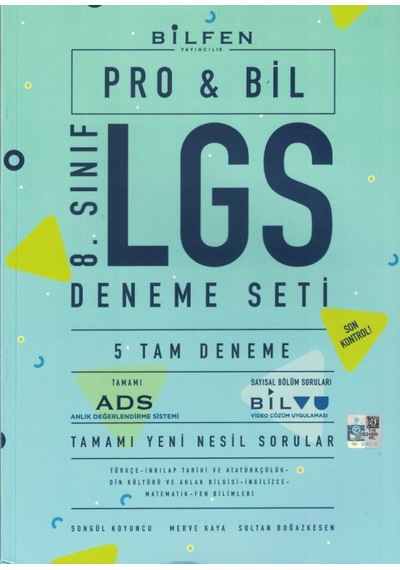 Bilfen 8.Sınıf Lgs Probil Pro Bil 5 Deneme Seti Optik