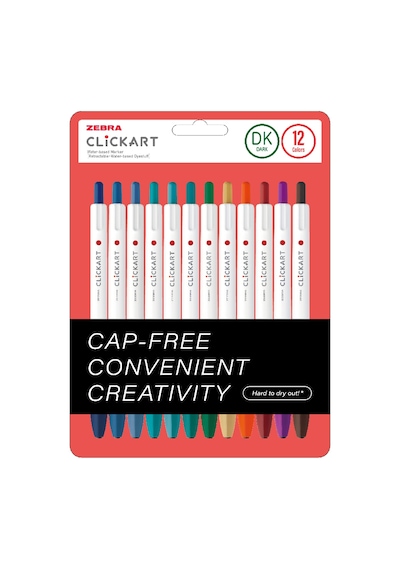 Zebra Clickart Market Pen 0.6mm 12'li Tükenmez Kalem Seti Dark Colours / Wyss22-12czdk Diğer