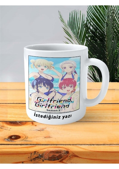 Girlfriend, Girlfriend Kanojo Mo Kanojo Baskılı Kupa Bardak Kişiye Özel Model 1 Çok Renkli